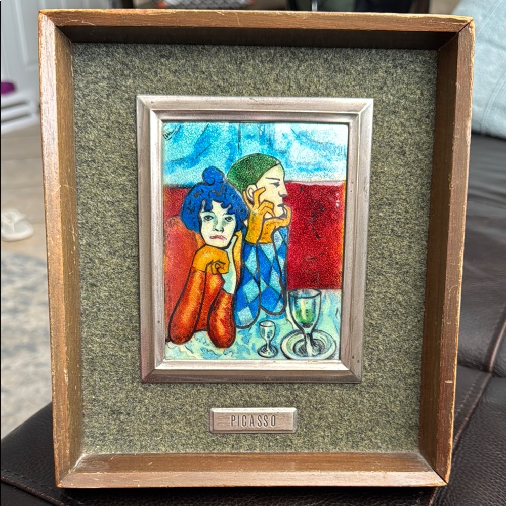 Picasso Joker with Harley Quinn Enamel Art